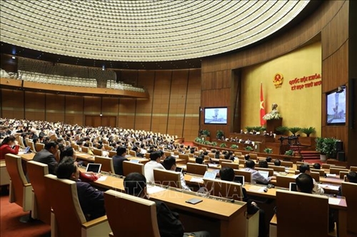 越南第十四届国会第十次会议场景(图片来源:越通社)